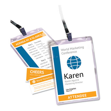 Avery® Lanyard-style Badge Holder W-laser-inkjet Inserts, Top Load, 4.25 X 6, We, 25-pk freeshipping - TVN Wholesale